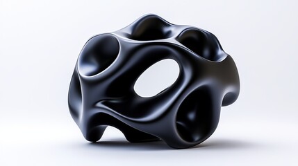 Abstract Dynamic Sculpture in Black Finish