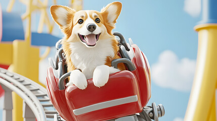 Whimsical and Playful Dog, Featuring Dynamic Compositions, Cheerful Themes, and Versatile Layouts for Text Placement