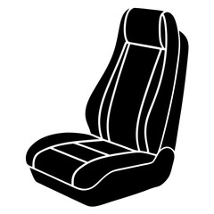 Car seat silhouette icon. Vector illustration 
