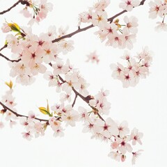 Obraz premium delicate cherry blossom flowers in full bloom against a soft background