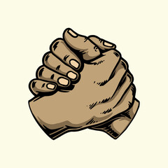 handshake pose vector drawing