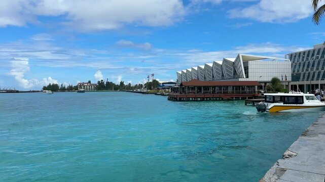 Male airport Velana Hulhule ferry terminal maldives
