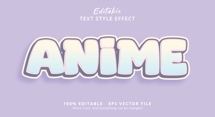 Anime Editable text effect