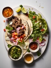 Mexican fast food quesadilla with vegetables generated AI