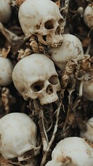 A Haunting Pile of Skulls: A Macabre Still Life of Human Remains
