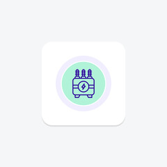 Fototapeta premium Electrical Transition color circle icon , vector, pixel perfect, illustrator file
