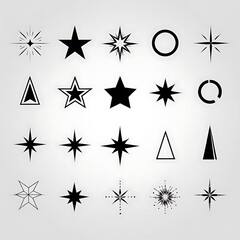 Obraz premium black and white stars