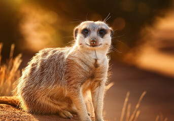 Fototapeta premium Meerkat in its natural habitat