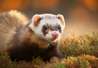 Ferret in its natural habitat