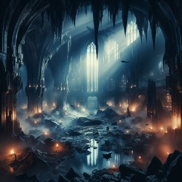 The Dark Knight Rises Batcave A dark atmospheric scene from the