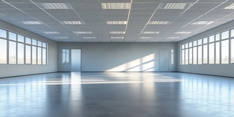 Fototapeta premium Empty Room with Windows