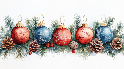 Festive Christmas Decorations Scene