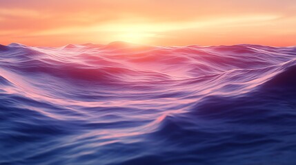 Obraz premium A dynamic shot of ocean waves in motion during a vibrant sunrise