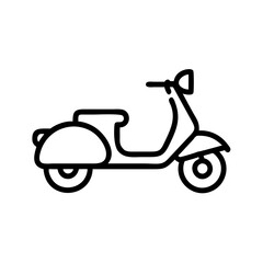 Fototapeta premium Scooter line icon vector illustration