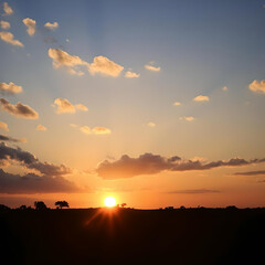 sunset in the mountains