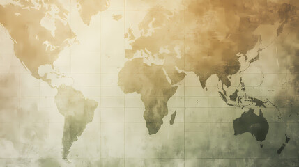 A muted gradient blended onto a vintage map texture, evoking a sense of exploration and discovery. Vintage. Illustration