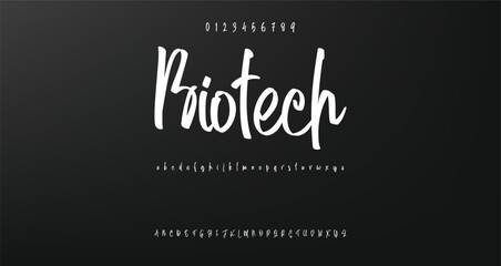 Fototapeta premium Best Alphabet Painting Paint Brush Beauty Script Logotype Font lettering handwritten