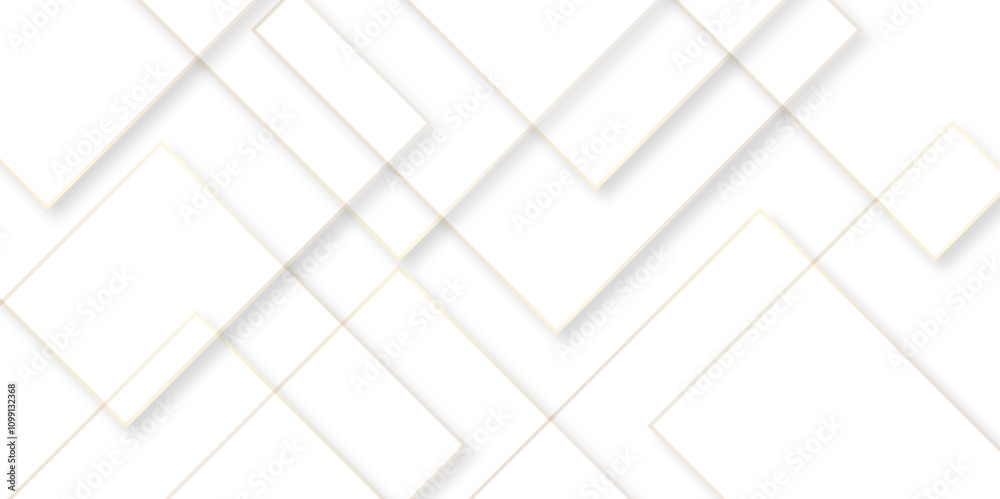 Poster Abstract geometric technological background. vector creative design. Modern simple line abstract light silver background vector. Elegant concept design with golden line. Vector illustration.
