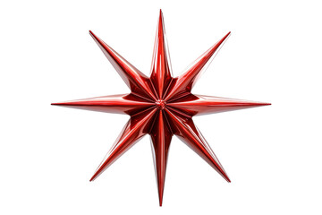 Obraz premium Festive red star decoration home decor holiday theme bright environment close-up view celebratory concept