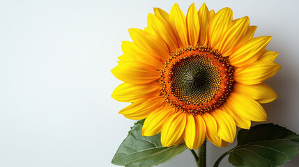 Obraz premium Yellow flower sunflower isolated on white background Generative Ai