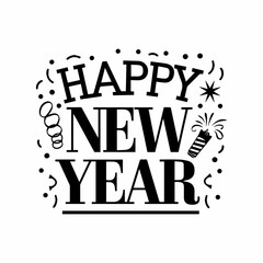 Happy New Year lettering