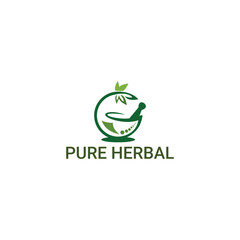 Natural herbal logo design .eps