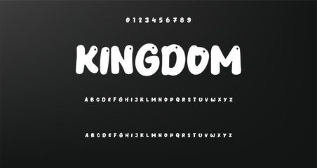 Playful cartoon Font, funky typeface for joyful brings life designs like children's artwork, birthday invitations, playful branding, and carnival.