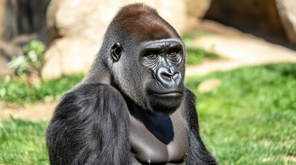 Majestic Gorilla in Natural Habitat