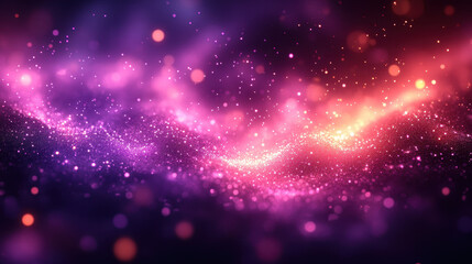 Fototapeta premium Vibrant Purple Bokeh Lights Abstract Background
