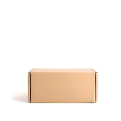 open cardboard box isolated