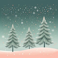 Fototapeta premium winter landscape with trees