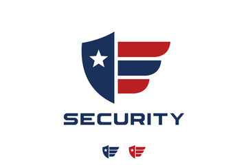 Fototapeta premium Security Wing Star Logo
