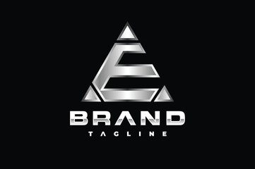 Letter E Triangle Logo