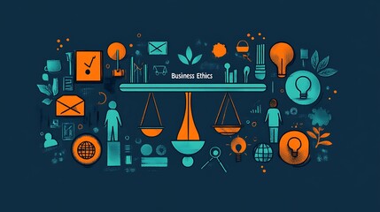 Obraz premium Business Ethics and Corporate Responsibility Concept. 