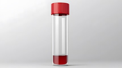 Blood sample tube isolated on transparent background