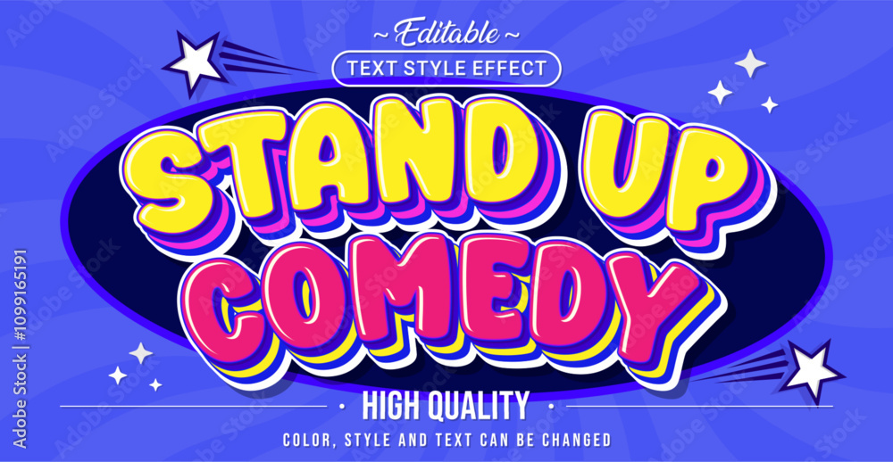 Aufkleber Editable text style effect - Stand Up Comedy text style theme.