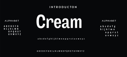 Sans serif font with vintage style typography. Alphabet vector font with Uppercase, lowercase, and number. Regular Bold font with uppercase dan lowercase variation.