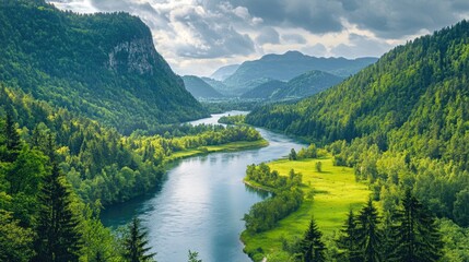 Fototapeta premium River Valley Landscape
