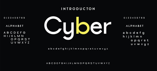 Modern abstract digital tech font. Logo creative font, type, technology, movie, digital, music, movie. Font and illustration in vector format.