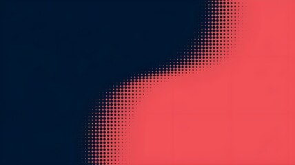 Abstract Halftone Pattern in Vibrant Red and Navy Colors