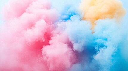 Fototapeta premium Colorful Smoke Clouds in Pastel Shades