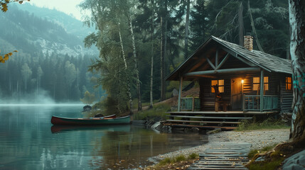 Rustic Chalet in Alpine Meadow with Mountain View