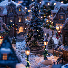 Fototapeta premium christmas tree and decorations