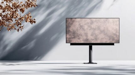 Fototapeta premium Innovative display technology showcased outdoors minimalist design modern aesthetic natural lighting contemporary concept