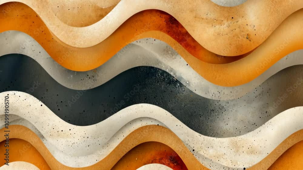 Wall mural abstract wave design with flowing curves and light texture