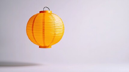 Obraz premium Floating yellow lantern minimalist studio decorative art bright environment aesthetic view cultural significance