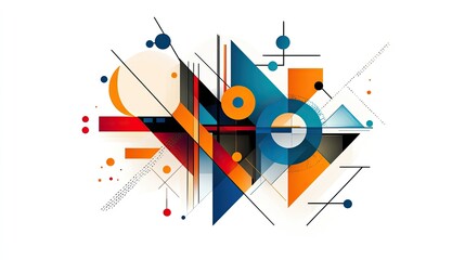 Obraz premium Dynamic abstract art composition modern art gallery digital art vibrant colors wide angle contemporary aesthetics