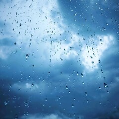 Rainy Day View: Raindrops on Window Pane