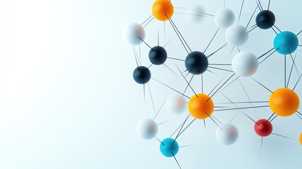 Molecular interaction visualization science lab digital art abstract environment close-up view innovative concept for research impact