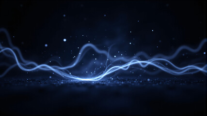 Glowing Financial Graph with Minimalist Design